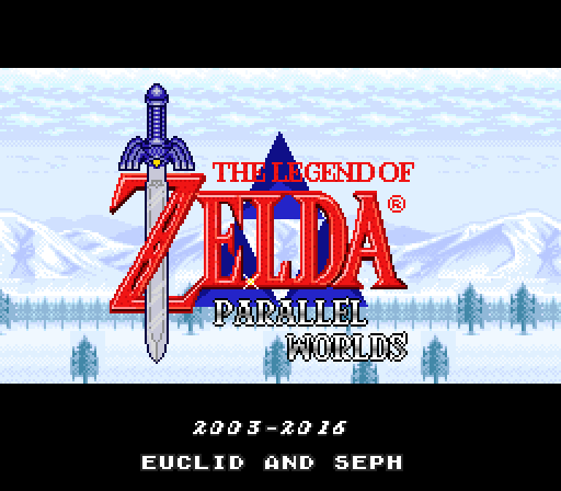 Legend Of Zelda III : Parallel Worlds, The (Hack) — Title screen